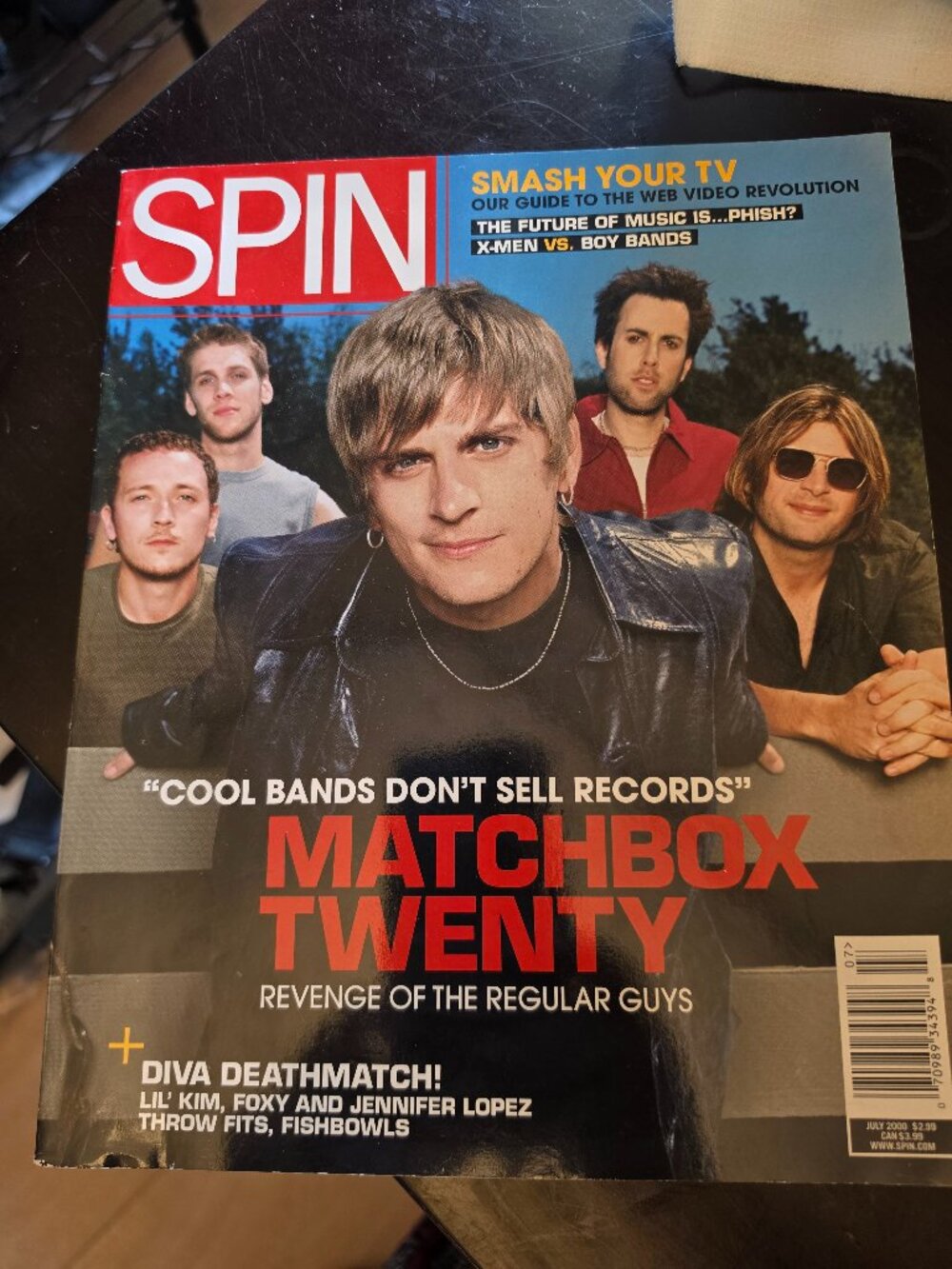 SPIN Magazine July 2000 Matchbox Twenty Front Cover